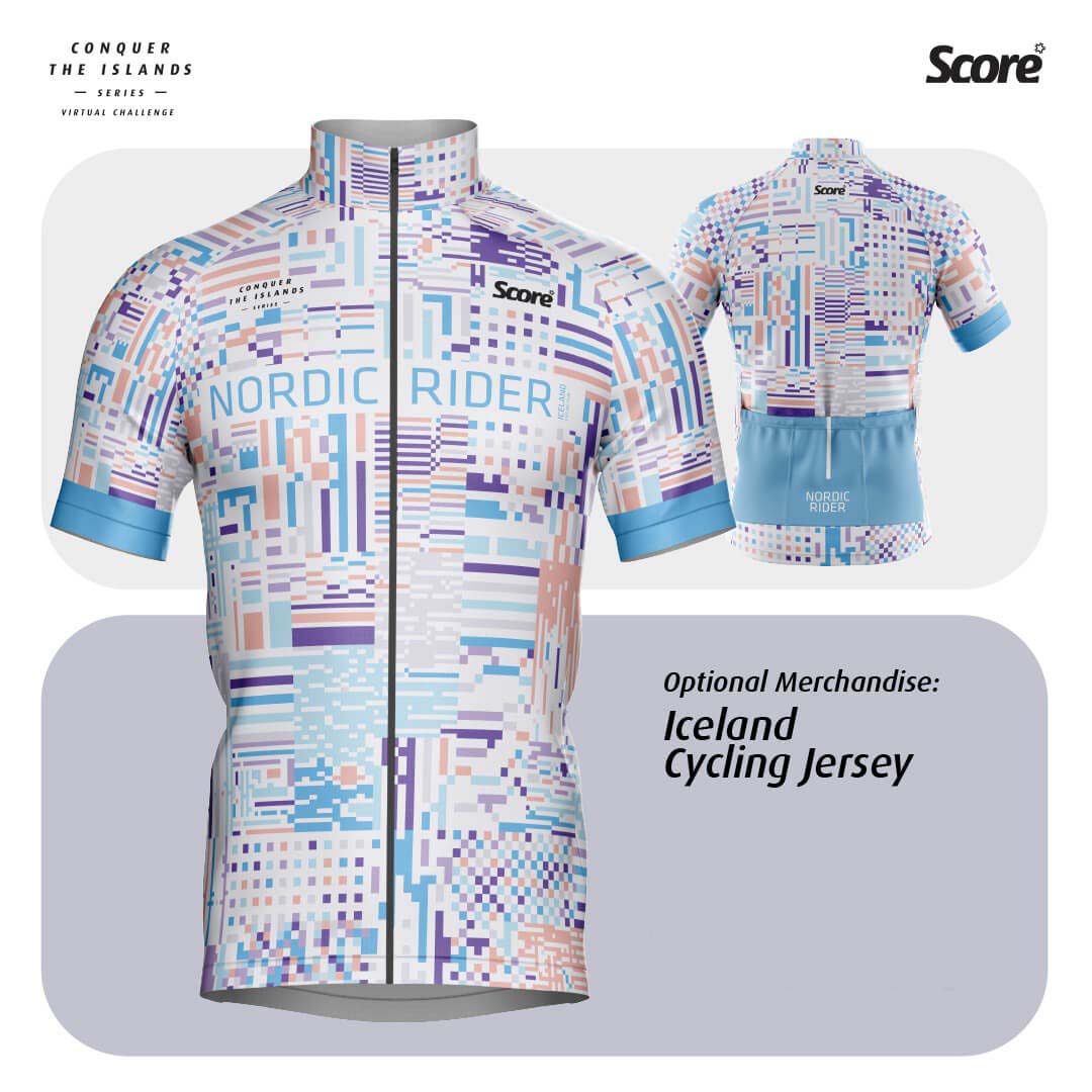 Active Wear White Iceland Cycling Jersey Island Series Iceland